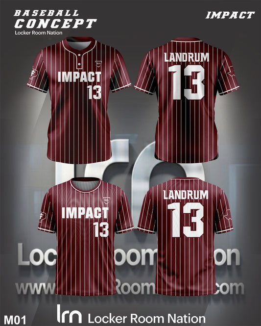 Maroon IMPACT Fan Jersey - Customizable