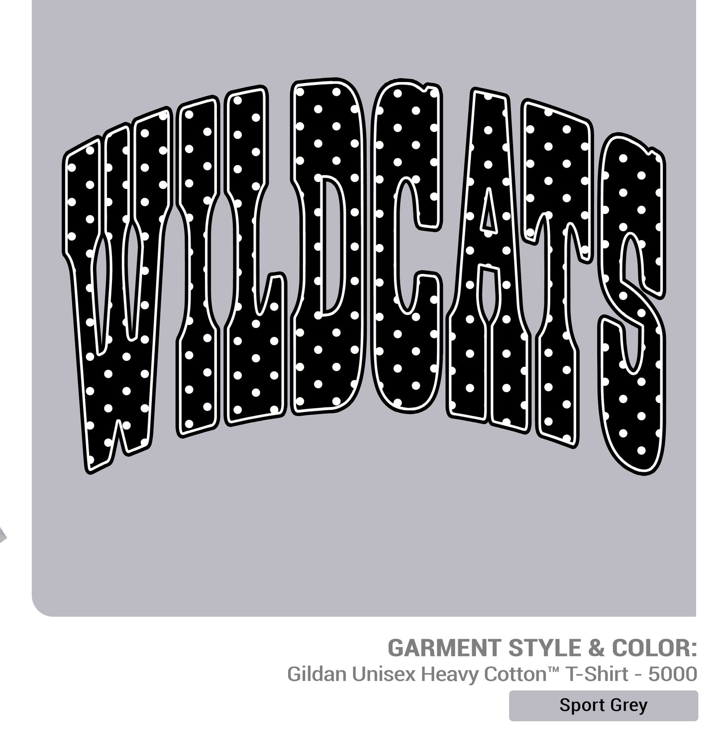 Wildcats Polka Dot Grey
