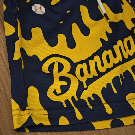 Navy/Gold Banana Ball Shorts