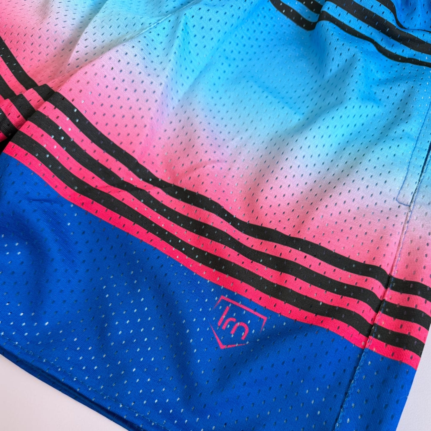 Striped Mesh Shorts
