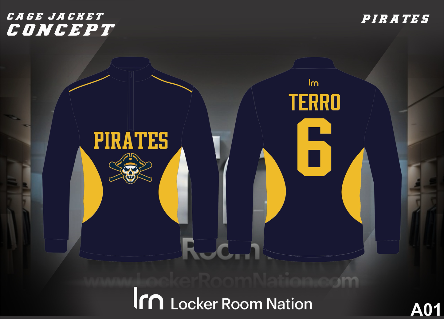 Pirate Fan Quarter Zip Pullover - Customizable