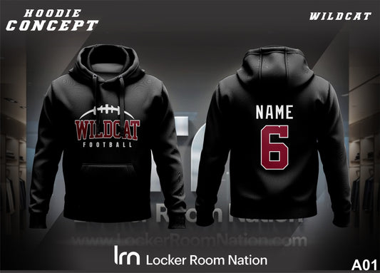 Wildcat Football Hoodie - Customizable
