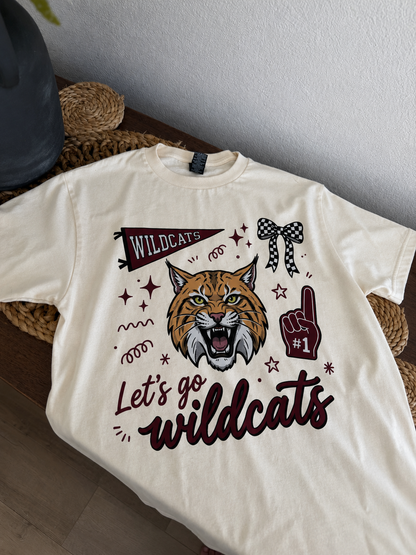 Let's Go Wildcats Collage Natural