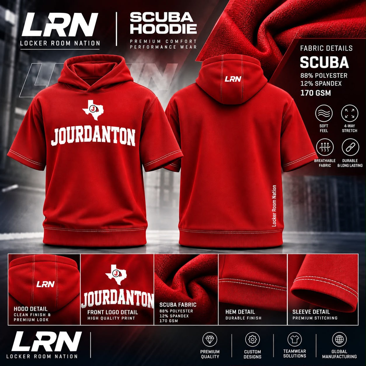 Short Sleeve Scuba Spirit Hoodie - Pre Order