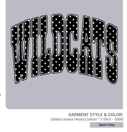 Wildcats Polka Dot Grey