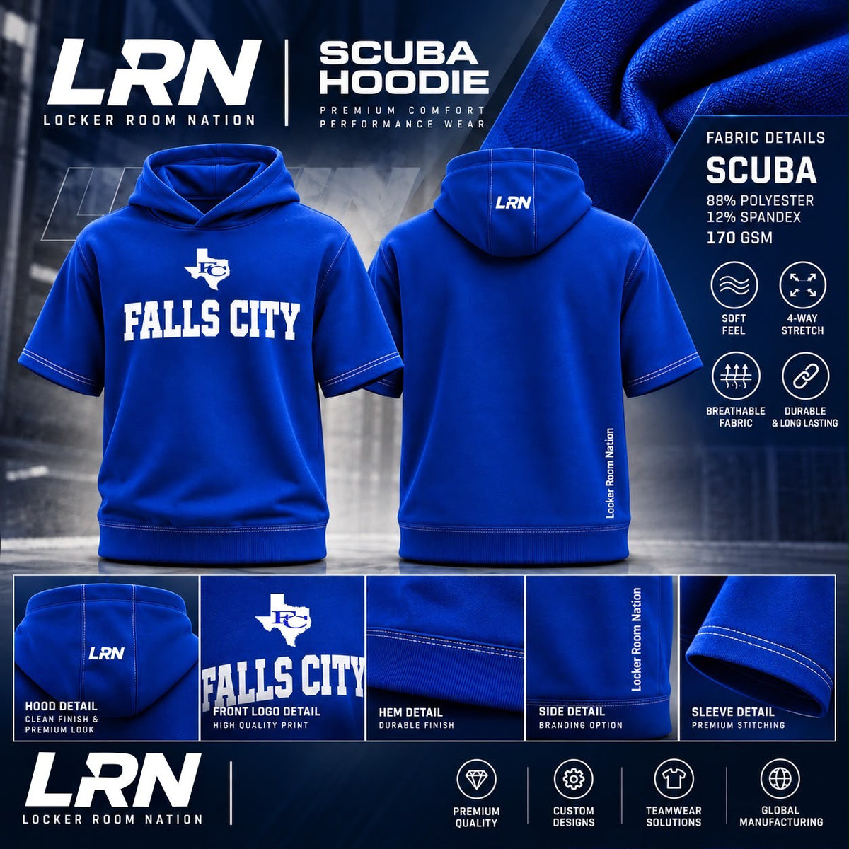 Short Sleeve Scuba Spirit Hoodie - Pre Order