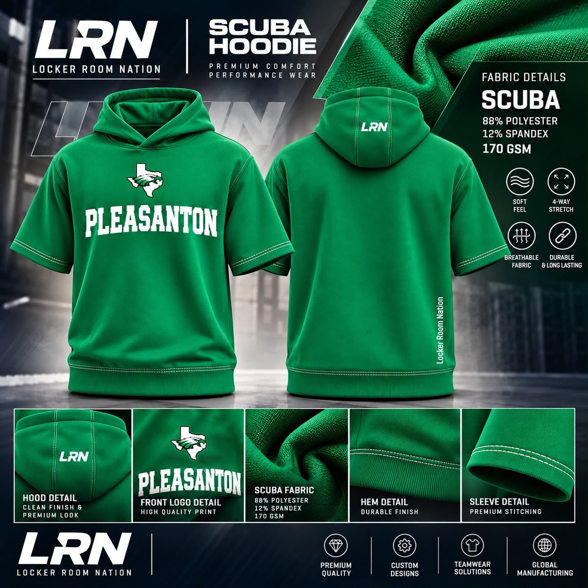 Short Sleeve Scuba Spirit Hoodie - Pre Order