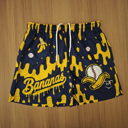 Navy/Gold Banana Ball Shorts