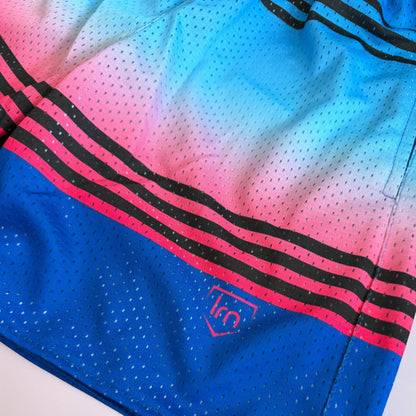 Striped Mesh Shorts